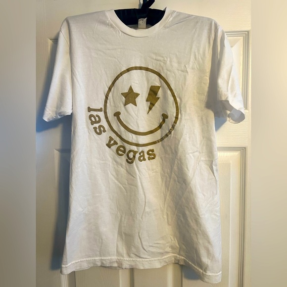 LAS VEGAS smiley face graphic tee, size Medium - Picture 1 of 4